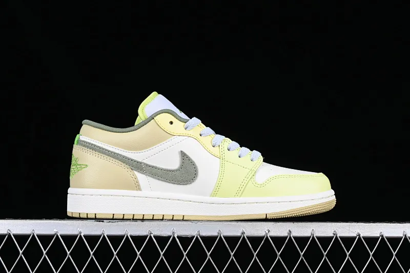 All categories Air Jordan Jordan series basketball shoes Air Jordan 1 Low G version pure original Air Jordan 1 Low AJ1 Joe 1 fresh white and green cultural low-top basketball shoes FD9906-131
